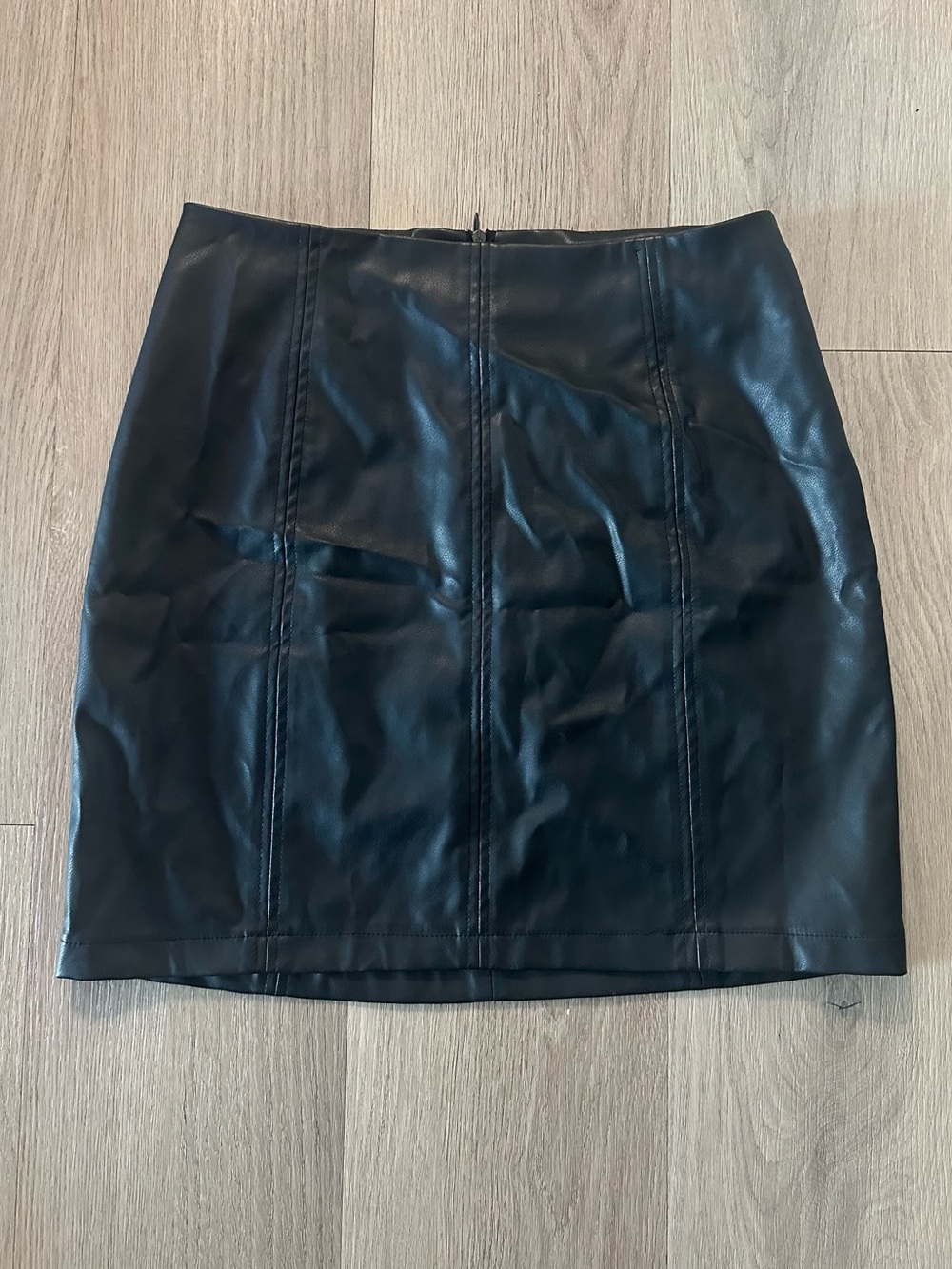 Black Leather Mini Skirt